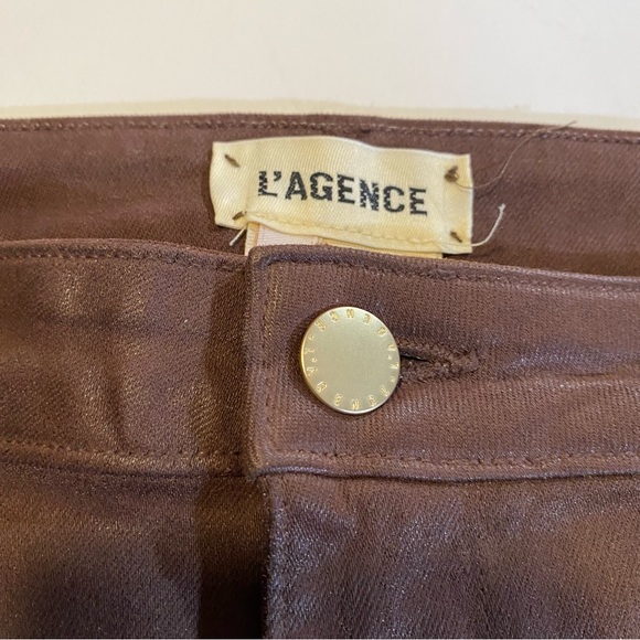 L’agence high rise Selma skinny coated jeans flare, Dark Mocha, 30, flaw see pic - Picture 8 of 9